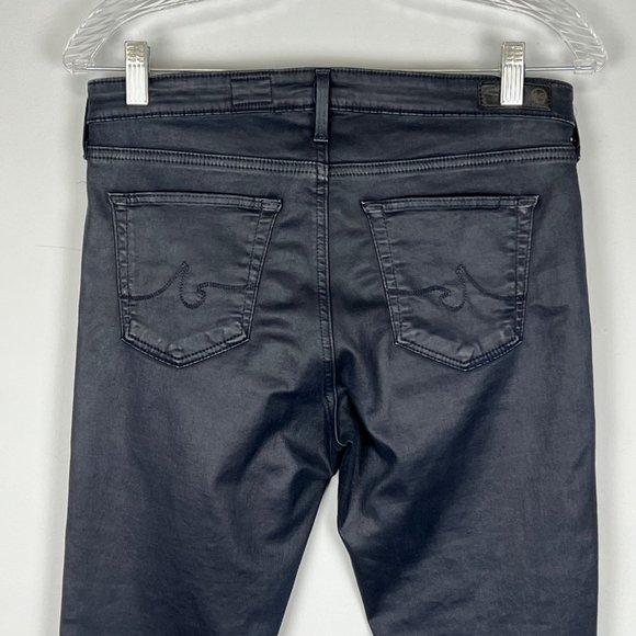 AG Adriano Goldschmied Legging Ankle Skinny Jeans Blue Leatherette size 29 - Picture 8 of 14